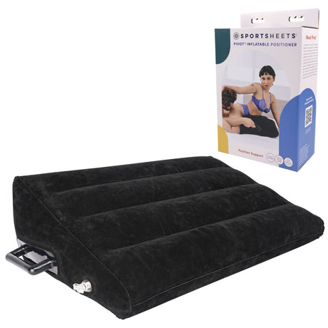Pivot Inflatable Positioner - Black Inflatable Position Cushion - Naughty by Nature Adult Store