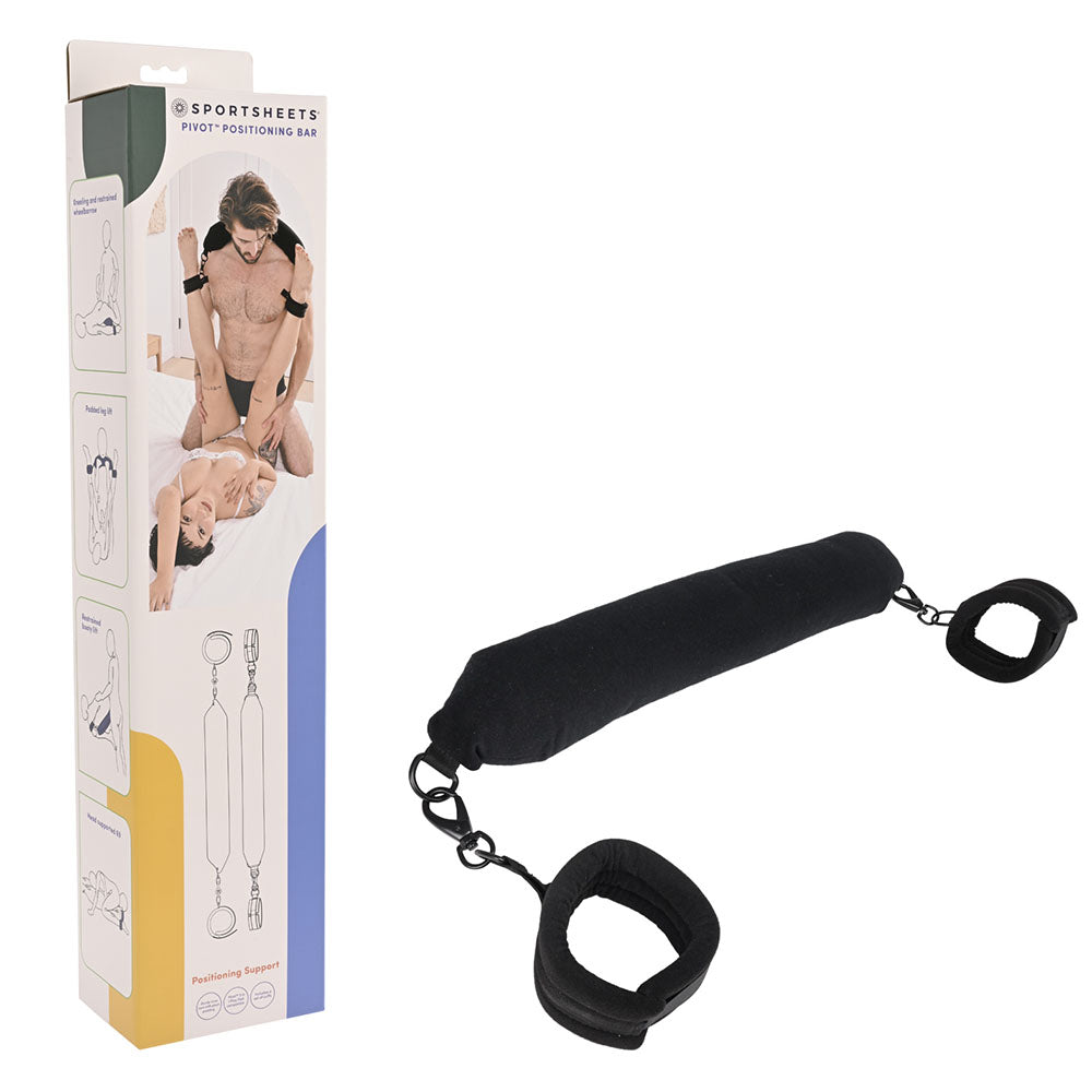 Pivot Positioning Bar - Black Padded Position & Spreader Bar - Naughty by Nature Adult Store