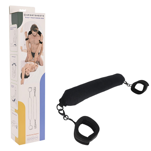 Pivot Positioning Bar - Black Padded Position & Spreader Bar - Naughty by Nature Adult Store