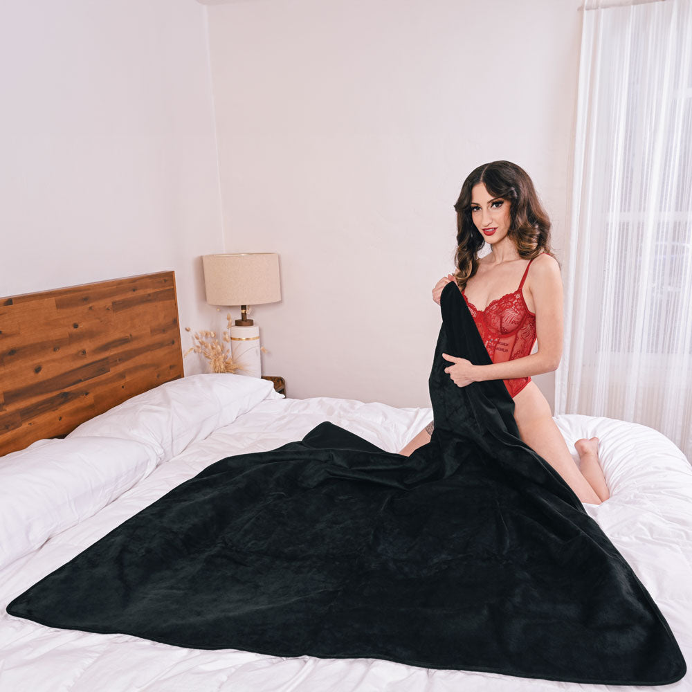 Pivot Protector - Black Triple-Layered Waterproof Blanket - Naughty by Nature Adult Store