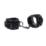 SPORTSHEETS Velvet Noir Handcuffs - Black