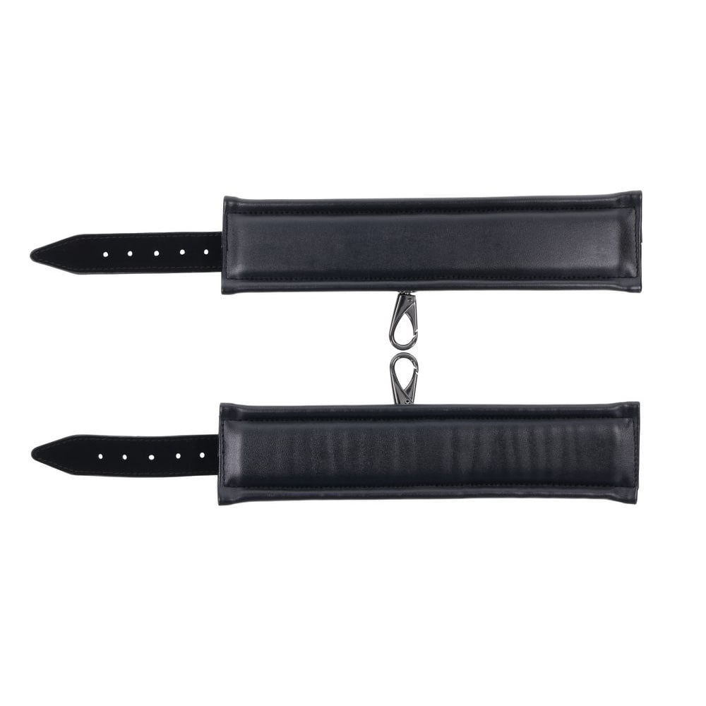 SPORTSHEETS Velvet Noir Handcuffs - Black