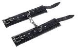 SPORTSHEETS Velvet Noir Handcuffs - Black