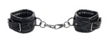 SPORTSHEETS Velvet Noir Handcuffs - Black