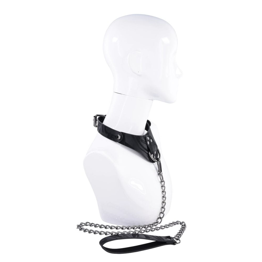 SPORTSHEETS Velvet Noir Collar & Leash