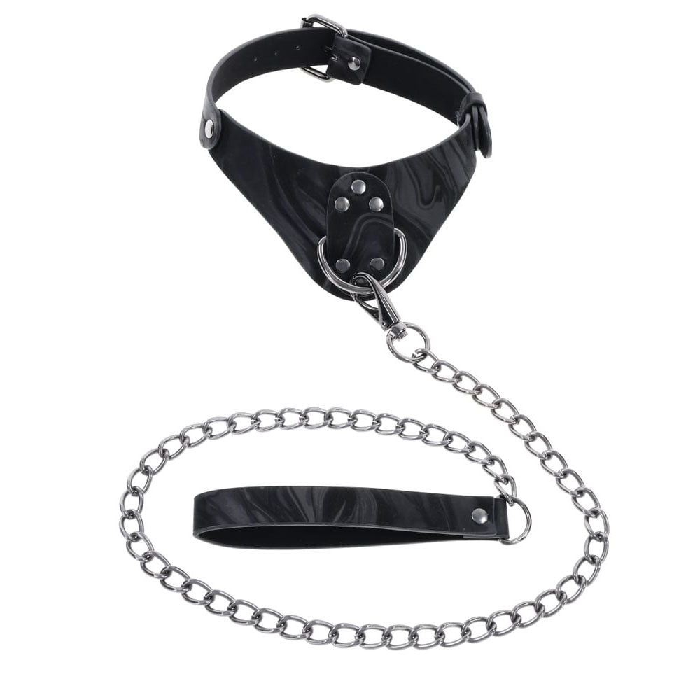 SPORTSHEETS Velvet Noir Collar & Leash