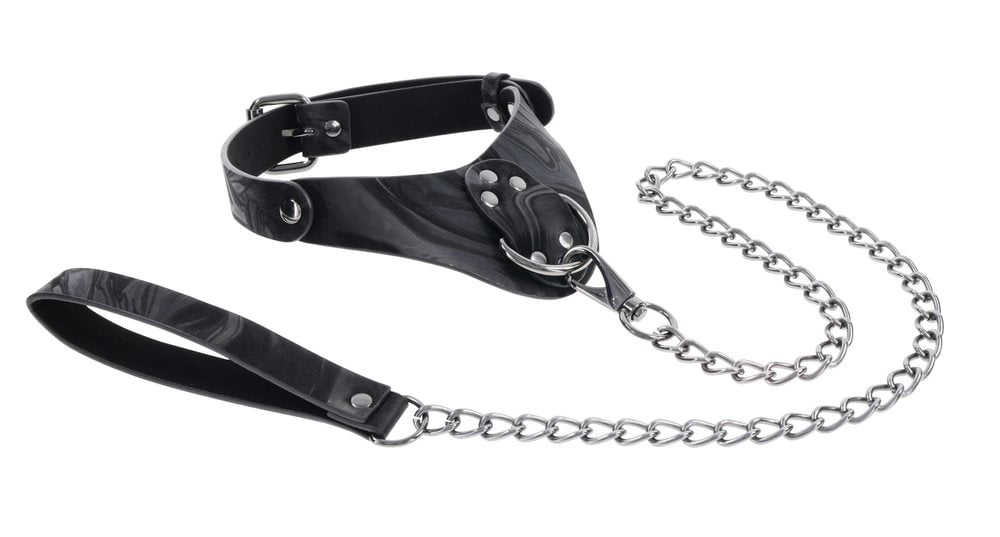 SPORTSHEETS Velvet Noir Collar & Leash