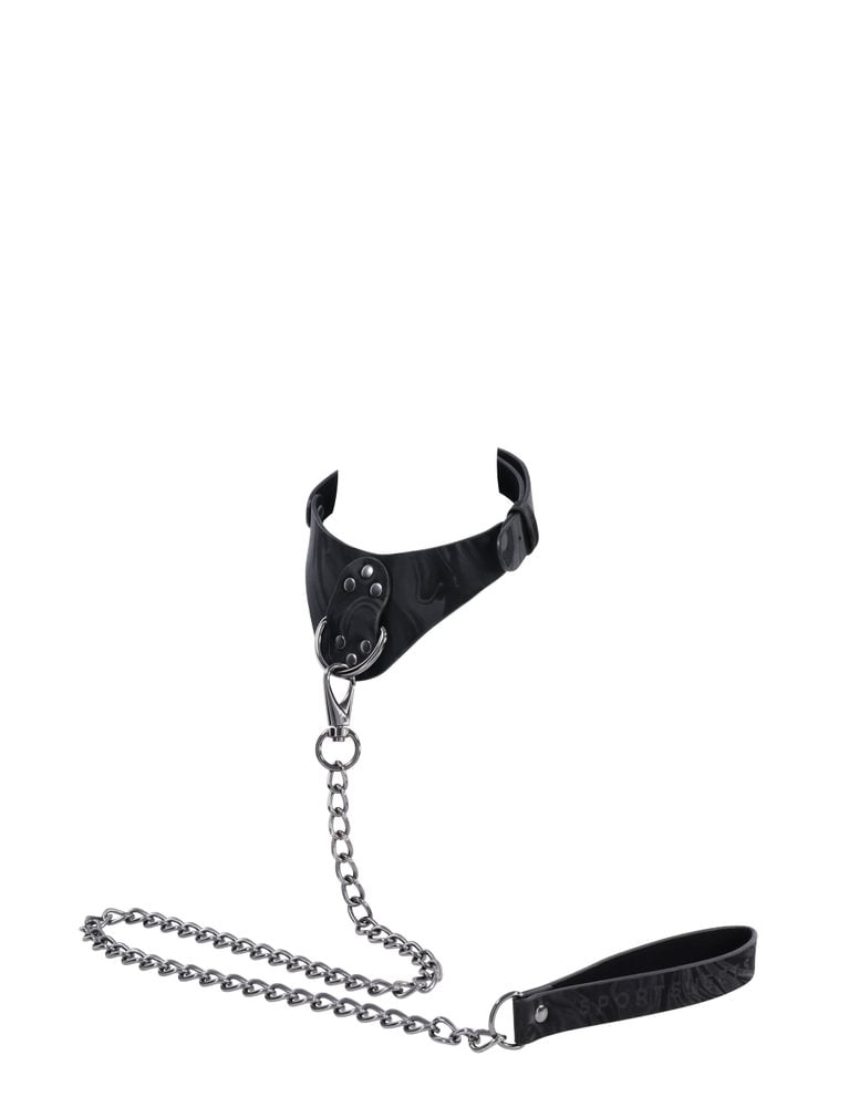 SPORTSHEETS Velvet Noir Collar & Leash