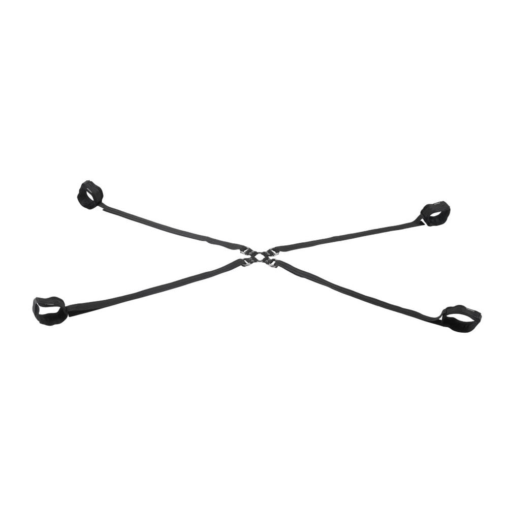 SPORTSHEETS Velvet Noir Adjustable Hog Tie & Cuff Set