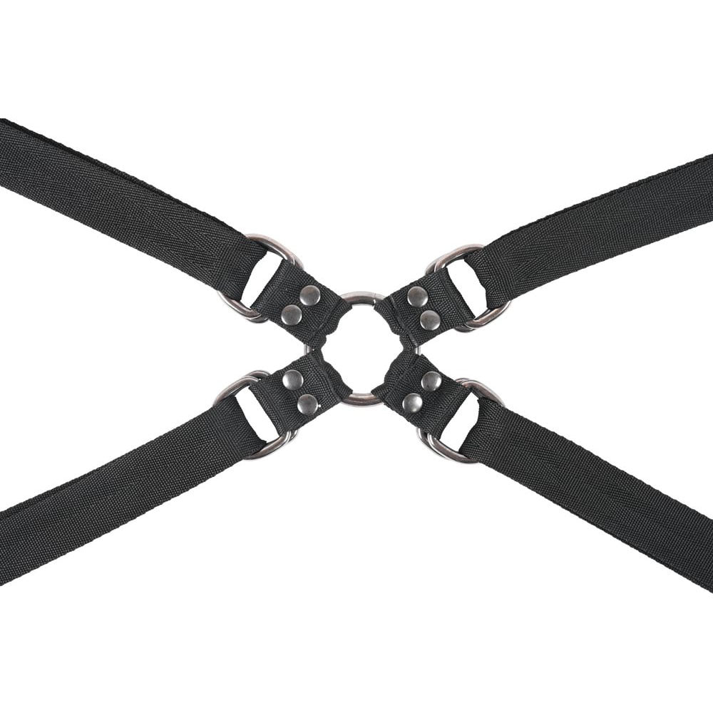 SPORTSHEETS Velvet Noir Adjustable Hog Tie & Cuff Set