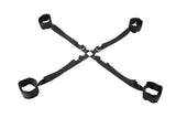SPORTSHEETS Velvet Noir Adjustable Hog Tie & Cuff Set