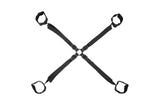 SPORTSHEETS Velvet Noir Adjustable Hog Tie & Cuff Set