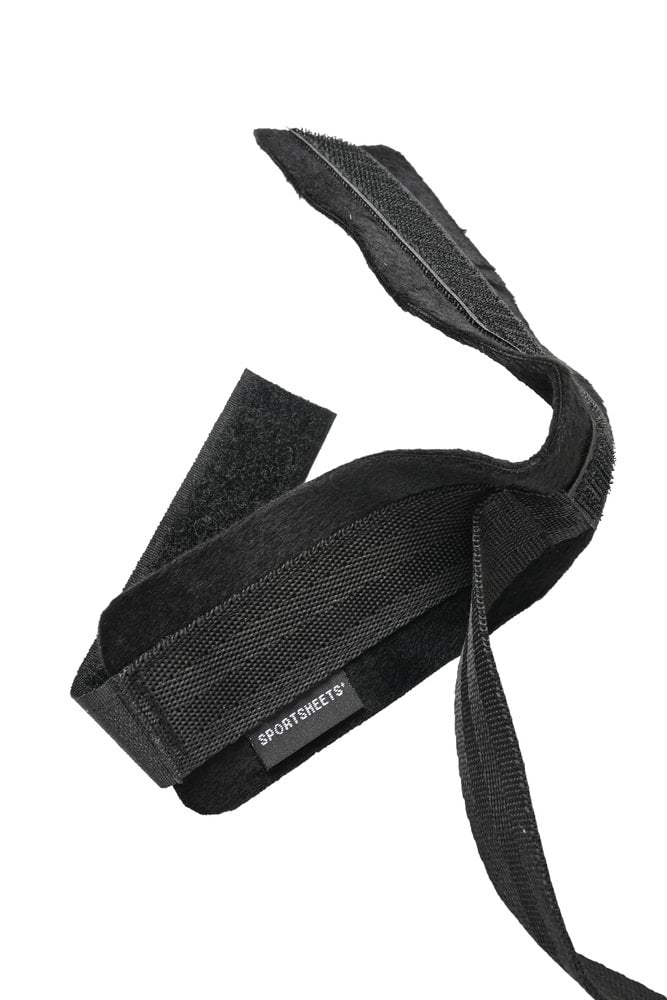 SPORTSHEETS Velvet Noir Adjustable Hog Tie & Cuff Set