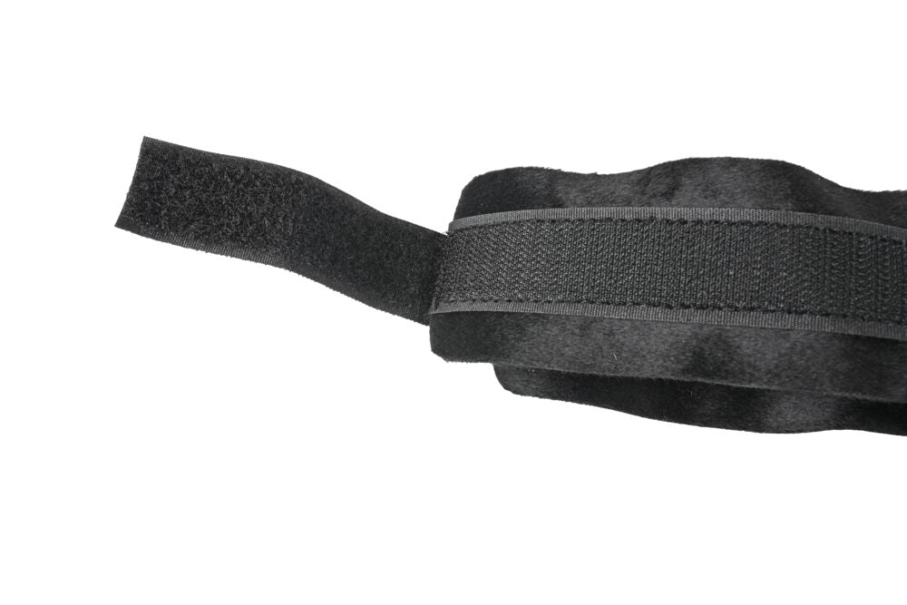 SPORTSHEETS Velvet Noir Adjustable Hog Tie & Cuff Set