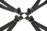 SPORTSHEETS Velvet Noir Adjustable Hog Tie & Cuff Set