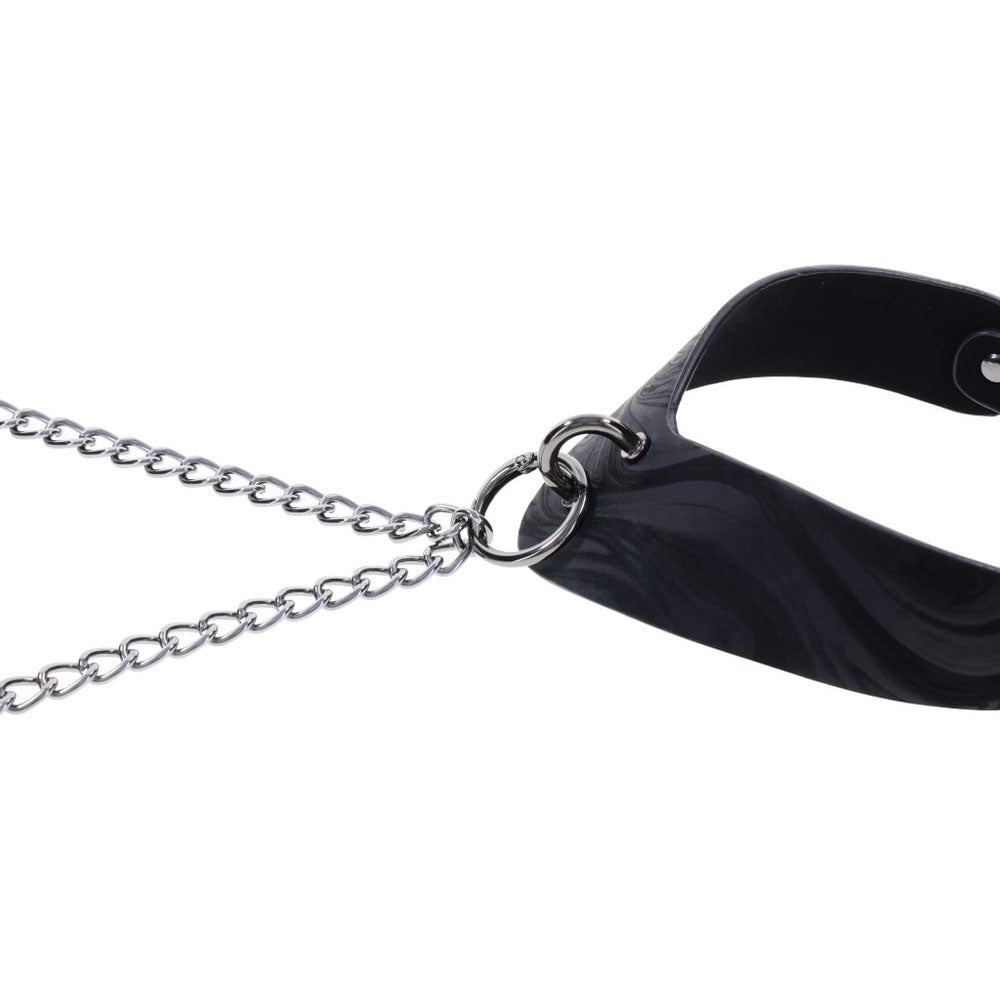 SPORTSHEETS Velvet Noir Collar & Removable Clamps