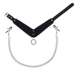 SPORTSHEETS Velvet Noir Collar & Removable Clamps