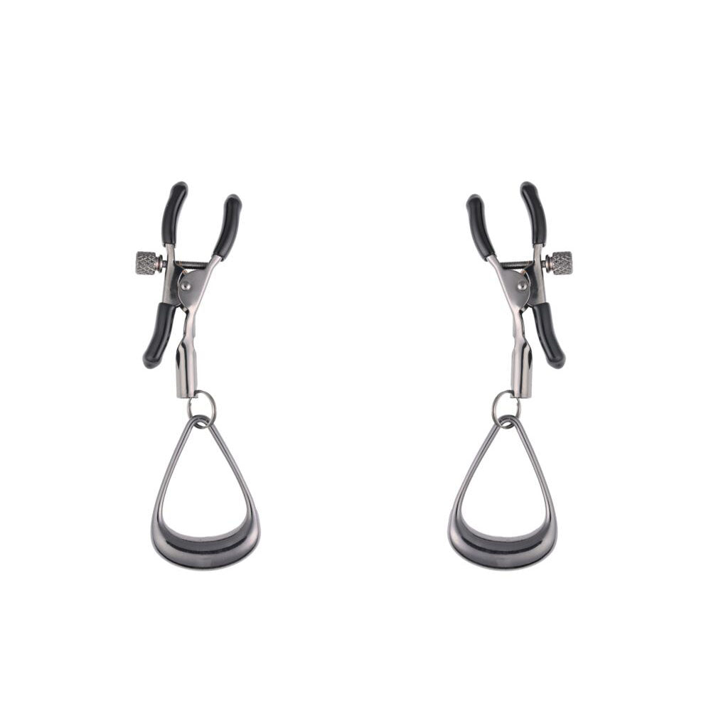 SPORTSHEETS Velvet Noir Tuggable Nipple Clamps