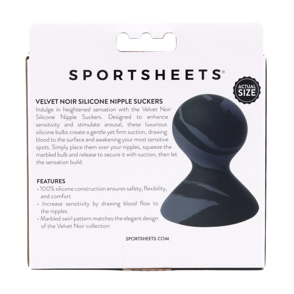 SPORTSHEETS Velvet Noir Silicone Nipple Suckers - Set of 2