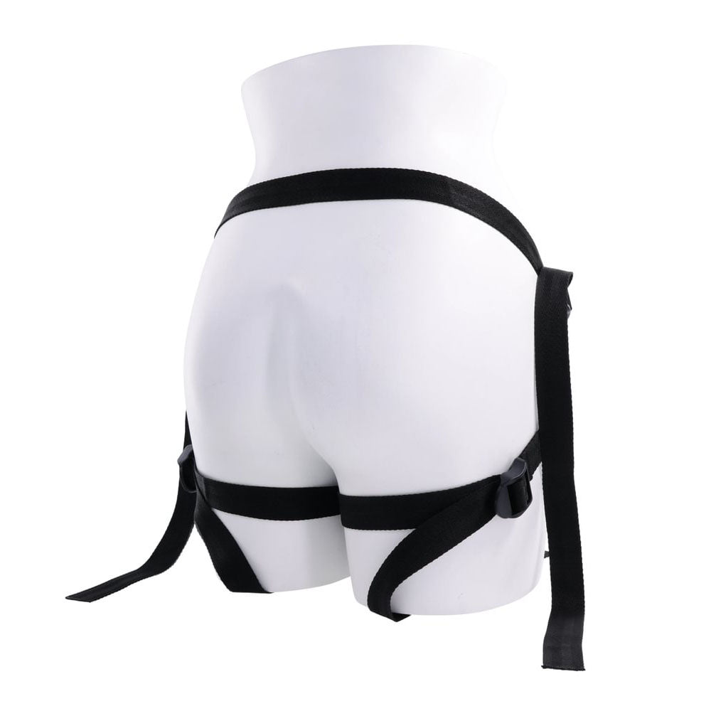 SPORTSHEETS Velvet Noir Strap On - Adjustable Harness