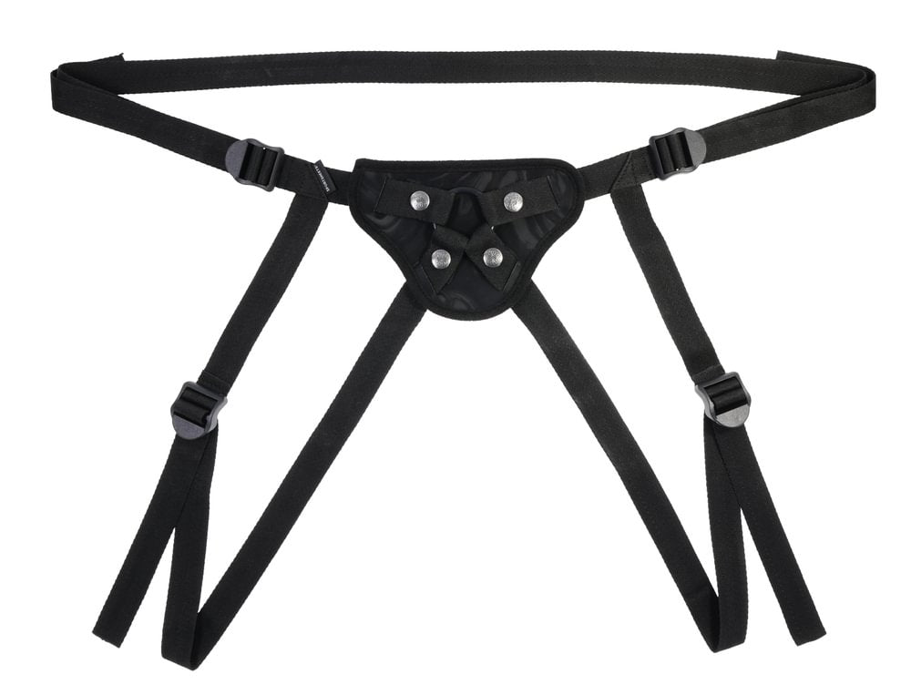 SPORTSHEETS Velvet Noir Strap On - Adjustable Harness