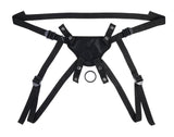 SPORTSHEETS Velvet Noir Strap On - Adjustable Harness