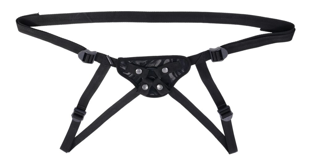 SPORTSHEETS Velvet Noir Strap On - Adjustable Harness