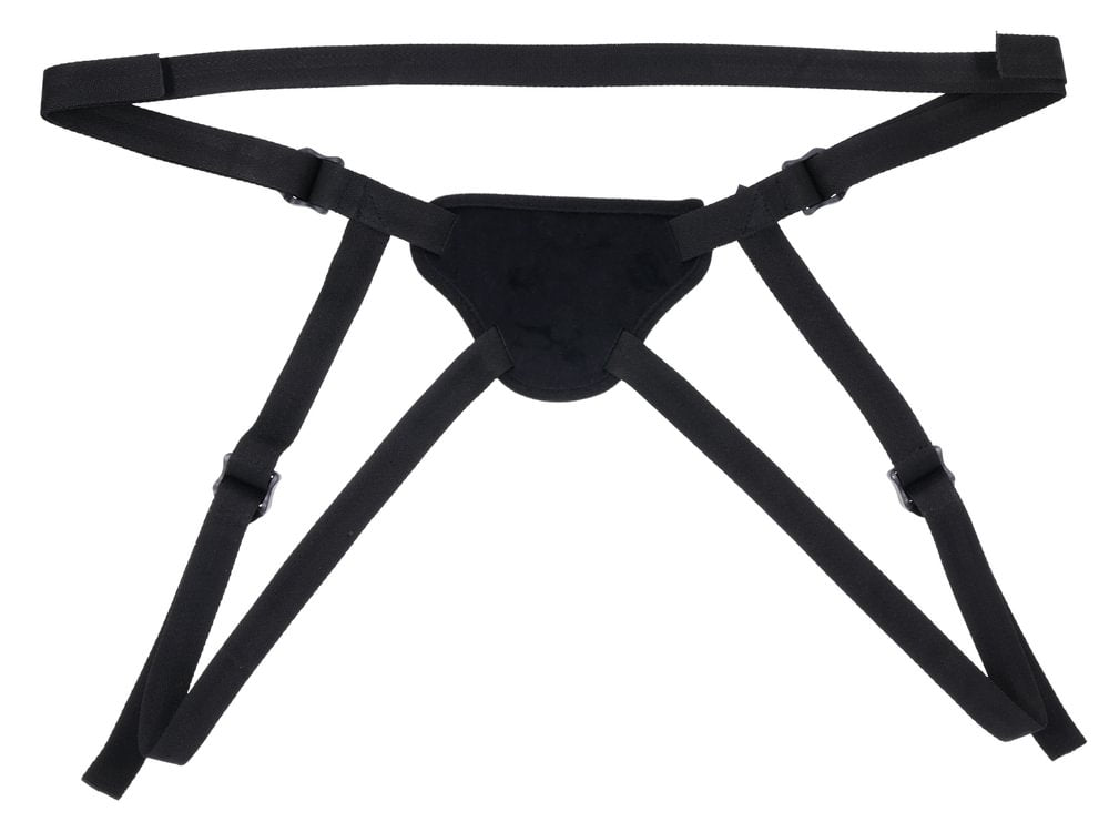 SPORTSHEETS Velvet Noir Strap On - Adjustable Harness