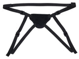SPORTSHEETS Velvet Noir Strap On - Adjustable Harness