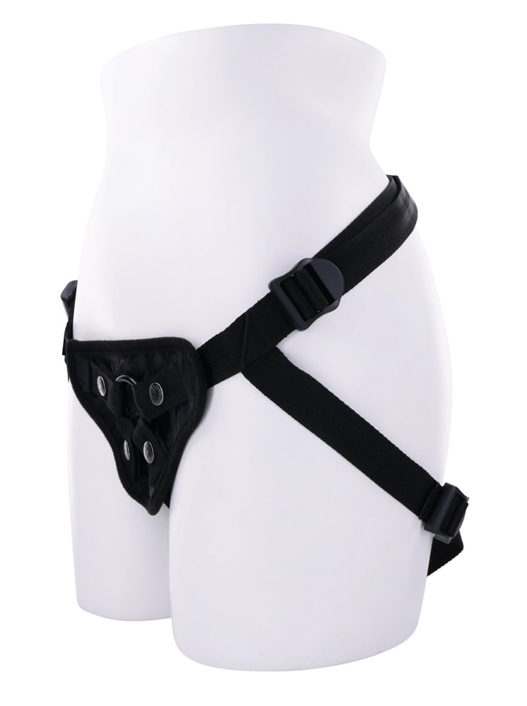 SPORTSHEETS Velvet Noir Strap On - Adjustable Harness