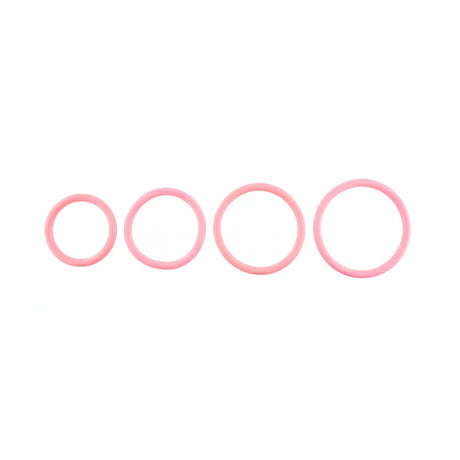 SPORTSHEETS Rubber O-Ring 4 Pack - Coral - Coral Rings - 4 Pack - Naughty by Nature Adult Store