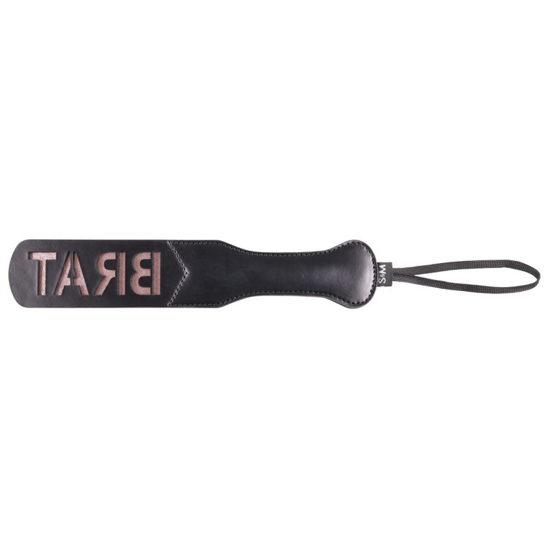 Sex & Mischief Brat Paddle - Black Spanking Paddle - Naughty by Nature Adult Store