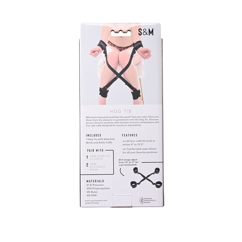 Sex & Mischief Hog Tie - Black Restraint - Naughty by Nature Adult Store