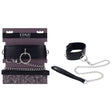 EDGE Collar & Leash - Black Neck Restraint with Heavy Duty Metal Leash - Naughty by Nature Adult Store