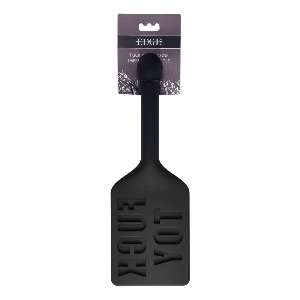 EDGE FUCK TOY Silicone Paddle - Black Silicone Spanking Paddle - Naughty by Nature Adult Store