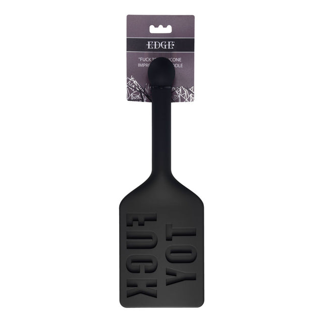 EDGE FUCK TOY Silicone Paddle - Black Silicone Spanking Paddle - Naughty by Nature Adult Store