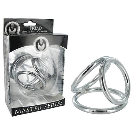 Master Series The Triad - Metal Chamber Cock and Ball Ring - Naughty by Nature Adult Store