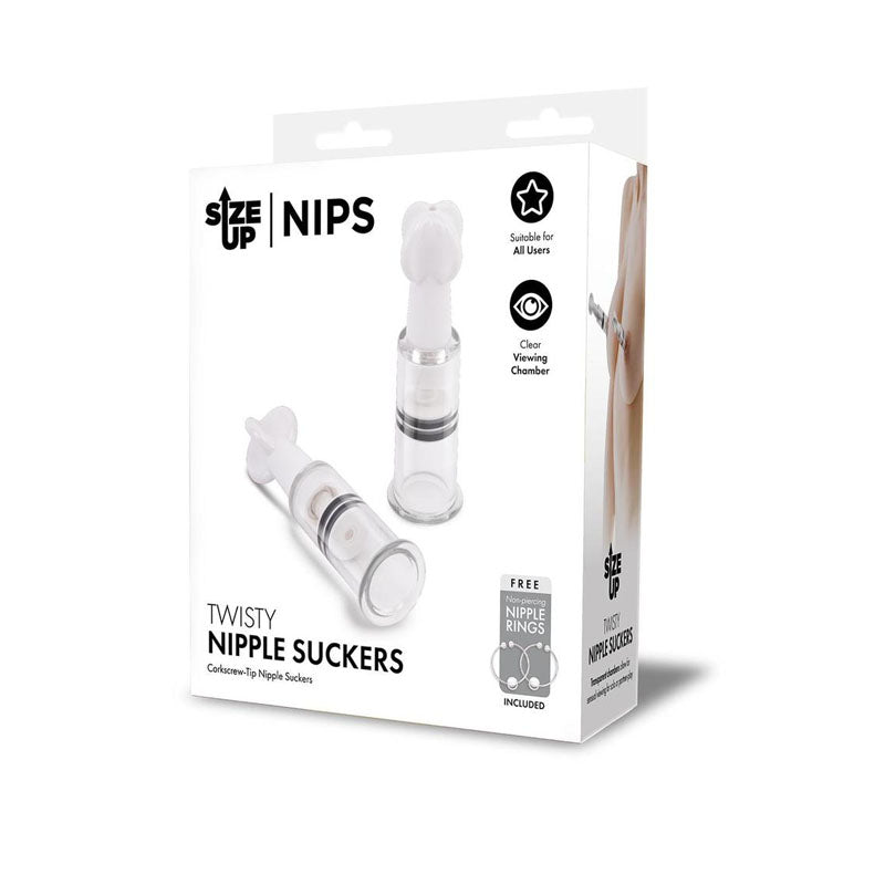 Size Up Twisty Nipple Suckers - Small - Set of 2 - Naughty by Nature Adult Store