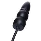 Size Up 5.5 Inch Ripple Inflatable Butt Plug Black 15.2 cm