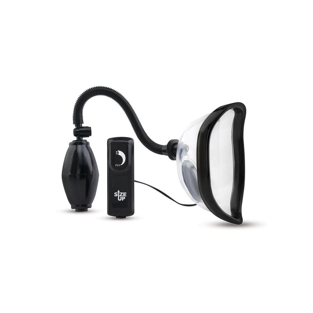 Size Up Vibrating Pussy Pump Clear Vibrating Vagina Pump