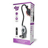 Size Up USB Rechargeable Vibrating Mini Vaginal And Clitoral Pump Clear