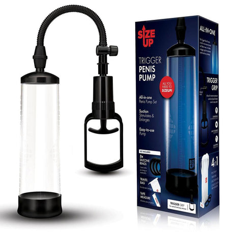 Size Up Trigger Penis Pump - Clear Penis Pump - Naughty by Nature Adult Store