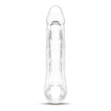 Size Up 2 Inch See-Thru Penis Extender with Ball Loop - Clear 5 cm (2'') Penis Extension Sleeve - Naughty by Nature Adult Store