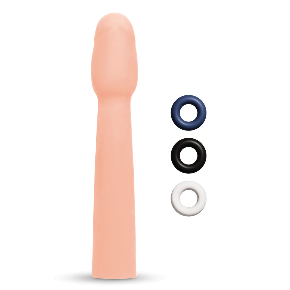 Size Up Realistic 2 Inch Penis Extender - Flesh 5 cm (2'') Penis Extension Sleeve - Naughty by Nature Adult Store