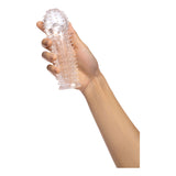 Size Up 1.5 Inch See-Thru Stretch Penis Extender - Clear 3.8 cm (1.5'') Penis Extension Sleeve - Naughty by Nature Adult Store