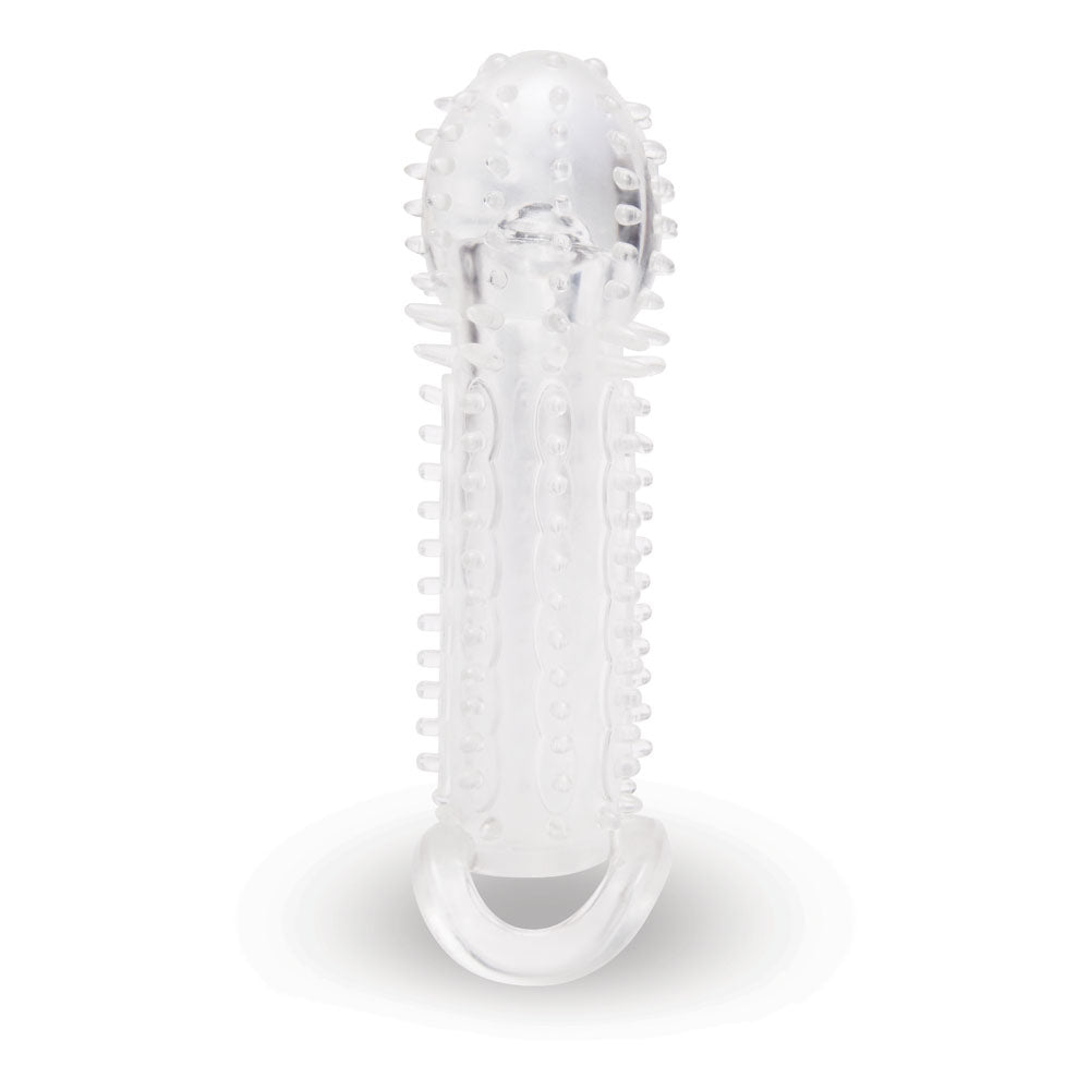Size Up 1.5 Inch See-Thru Stretch Penis Extender - Clear 3.8 cm (1.5'') Penis Extension Sleeve - Naughty by Nature Adult Store