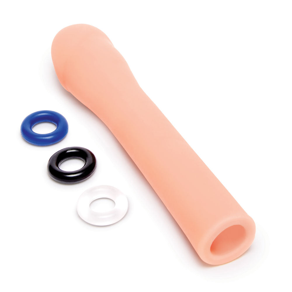 Size Up Realistic 3'' Penis Extender - Flesh 7.6 cm (3'') Penis Extension Sleeve - Naughty by Nature Adult Store