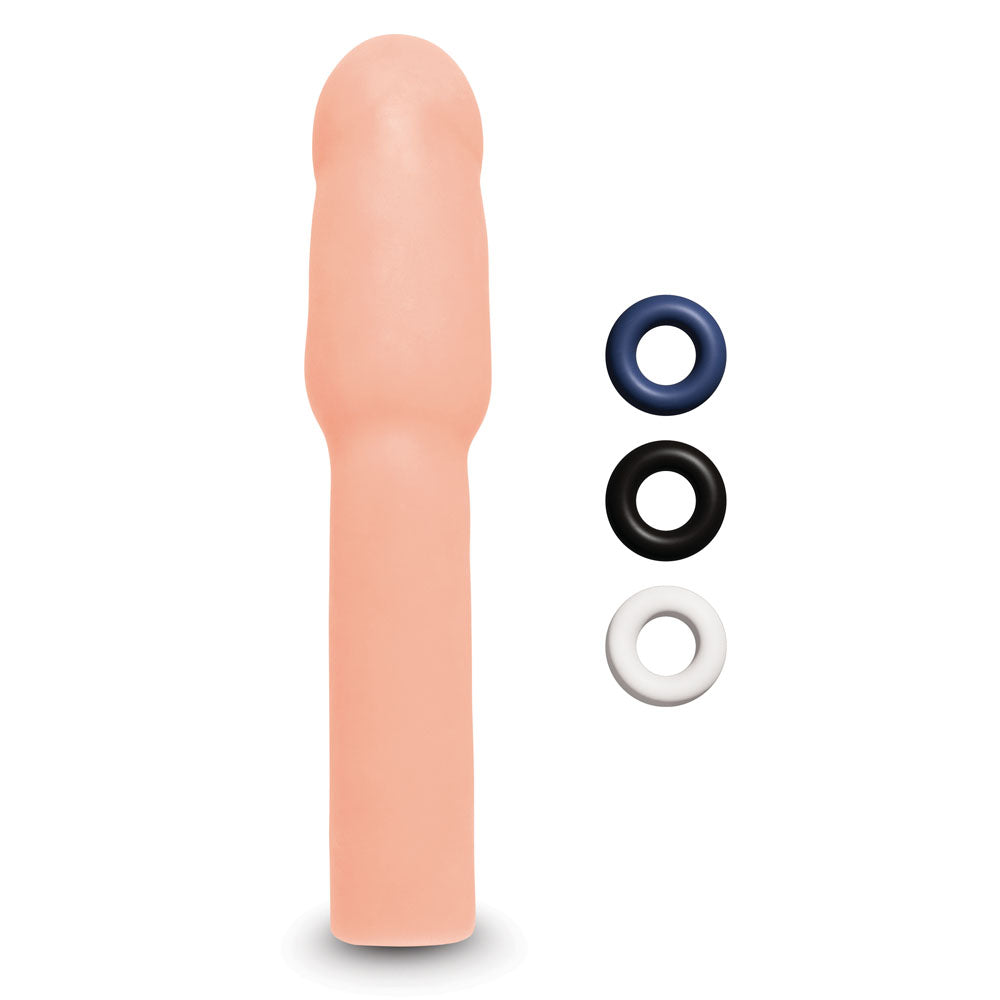 Size Up Realistic 4 Inch Penis Extender - Flesh 10.1 cm (4'') Penis Extension Sleeve - Naughty by Nature Adult Store