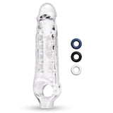 Size Up 1 Inch See-Thru Stretch Penis Extender - Clear 2.5 cm (1'') Penis Extension Sleeve - Naughty by Nature Adult Store
