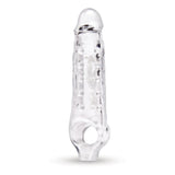 Size Up 1 Inch See-Thru Stretch Penis Extender - Clear 2.5 cm (1'') Penis Extension Sleeve - Naughty by Nature Adult Store